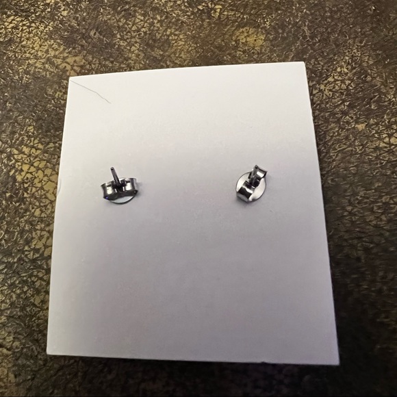 Unpossible Cuts beach wave and sun pierced earring studs. - Picture 2 of 2